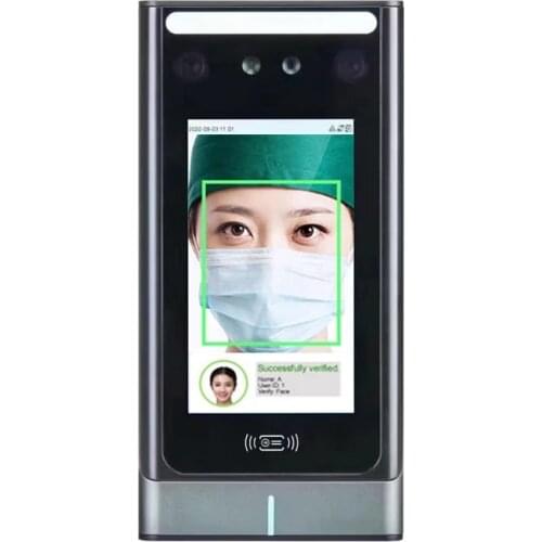 Visible Light Face Recognize Time Attendance With Mask 5inch Touch Screen Biometric Palm Access Control System