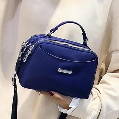 Womens New Solid Color Shoulder Bag Nylon Handbag Large Capacity Small Fashion Womens Phone Bag Crossbody Purse Messenger Bag