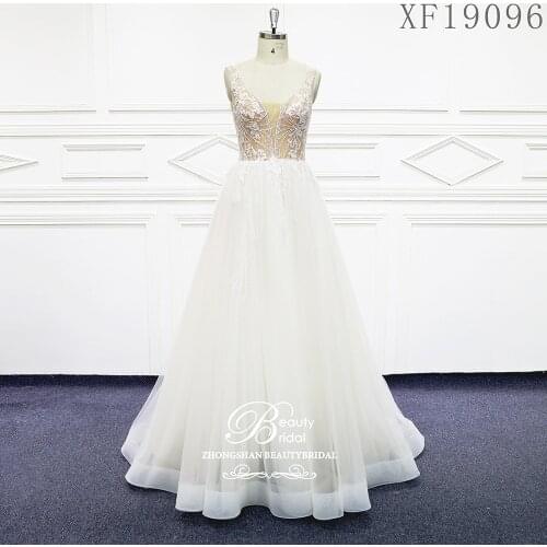 2020 Wedding Dresses Robe De Mariage Vestidos De Novia Custom Made With Lace Appliques Wedding Dress XF19096