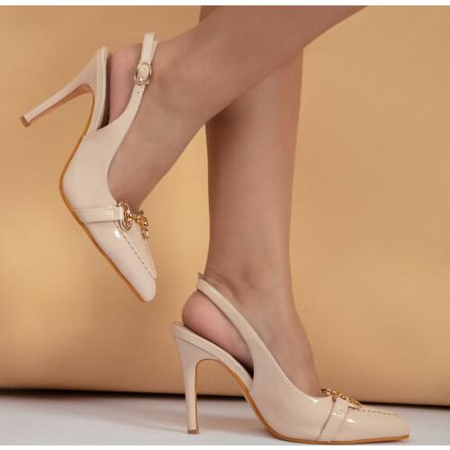 Fashion Women Pumps Metal Heels Women Shoes Sexy Metal Square Head Heels Shoes Ladies Red Black Office Party Wedding Shoes