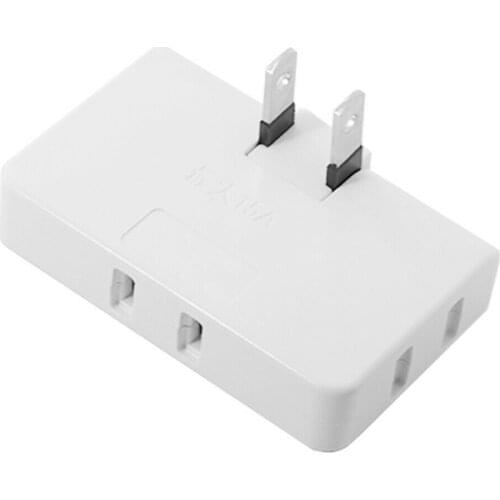 BAAQII 1 to 3 NEMA 1-15P USA Outlet Saver Power Extension Adapter 90 Degree for Extending Power Cord Durable CE1665