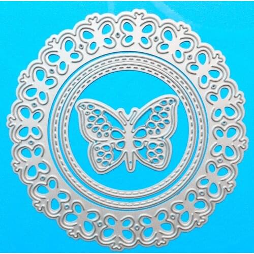 YLCD130 Butterfly Circle Metal Cutting Dies For Scrapbooking Stencils DIY Album Cards Decoration Embossing Folder Die Cuts New