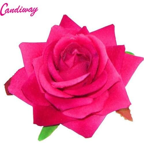 Dark Pink High Quality Wedding Flower Floral Hair Clip Hairpin Girl Hair Accessories Headwear Barrettes Woman Hair Ornament