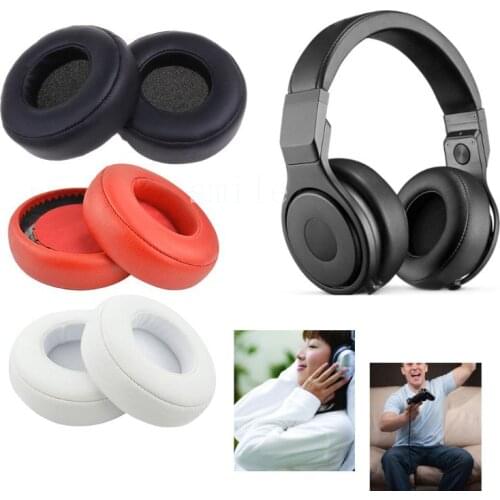 1Pair Replaced Leather Earpads Ear Pads Cushion Cover Earmuffs for Beat Pro Detox Headphones