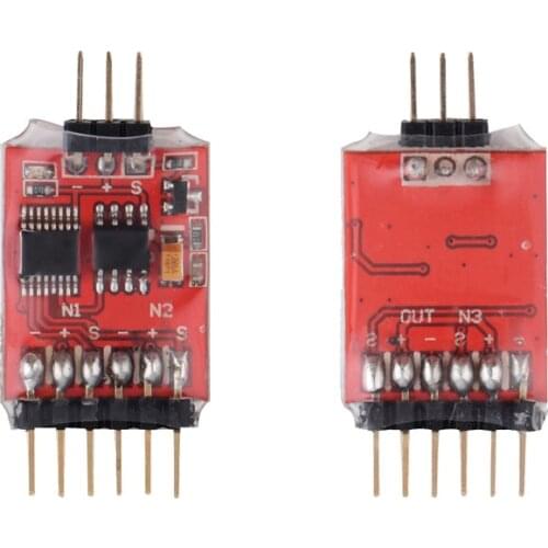 1pcs FPV 5.8G Image Transmission Three Channel Video Switcher Multi Camera Remote Control Switch Image Transmission Frequency