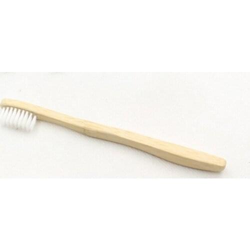 FDA Certification 10Pcs Flat Handle Kid Child Natural Bamboo Eco Friendly Soft Bristle Travel Toothbrush Tooth Teeth Brush