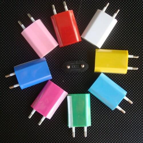 100pcs/lot 5V 1A White EU USB Wall Home Charger AC Adapter EU Plug USB Charger for iPhone Xs max XR 8 7 6 Plus 5g 4g