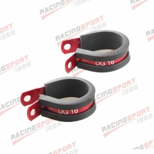 2PCS Aluminum Rubber Cushioned Clamp ID 38.1mm AN20 Racing Vacuum Red