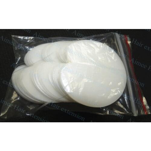 50pcs Round hair shield disc(without scale)Plastic heat fusion protector shield template for I tip hair extension