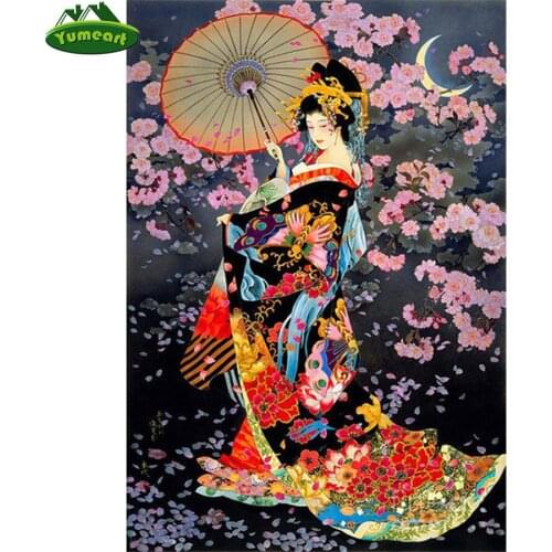 Needlework Diamond Embroidery,Japanese,woman,portrait,5D DIY Diamond Painting,Stitch Cross,Diamond Mosaic,almaznaya,pattern,gift