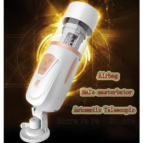 4D Oral Sex Piston Automatic Telescopic Male Masturbator Electric Airbag Clamp Penis Masturbator Cup Men Sex Machine Sex Toys