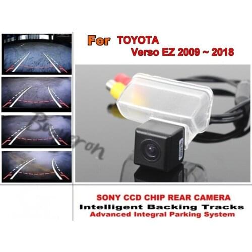For TOYOTA Verso EZ 2009 ~ 2018 Car Intelligent Parking Tracks Camera / HD Back up Reverse Camera / Rear View Camera