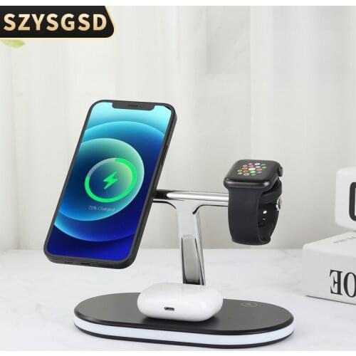 15W Fast Qi Wireless Charger Stand for iPhone 12 Magic Charger Fast Charging Stand fone airpods Charger for Apple watch Stand