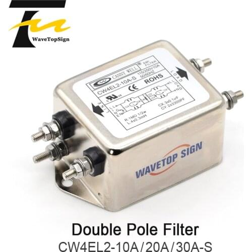 CANNY WELL Power Filter CW4EL2-10A/20A/30A-S Double Pole Filter Connector Single Phase 220VAC