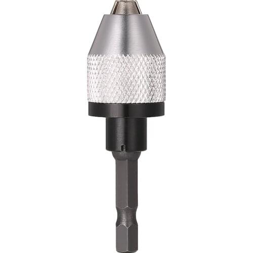 Electric Grinder Quick Change Drill Chuck with 6.35mm 1/4" Hex Shank Drill Bit Converter Screwdriver Impact Driver Adaptor