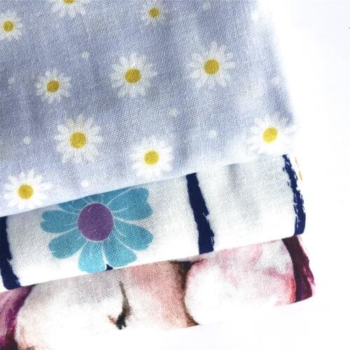 Fab-Fairy Offer High Quality 100%Cotton Double Gauze Printed Fabric Muslin Fabrics For Baby Blacket Sleepwear Towel BIb
