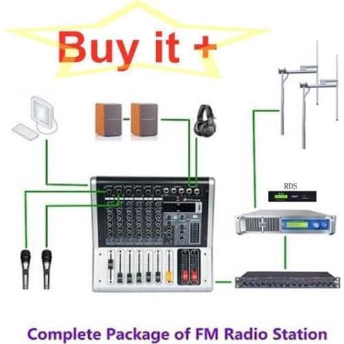 650W FM Transmitter +2-Bay + 50 meters with Connector With Digital Rds Encoder Complete Package (Total 11 Sets of Equipments )