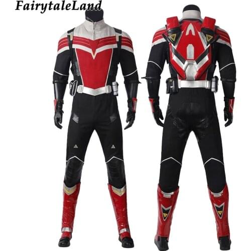 Halloween Cosplay Superhero Falcon Costume Fancy Adult Men Captain Jumpsuit Armour Bag Battle Outfit