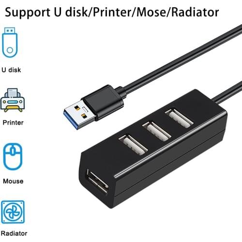 USB 2.0 Hub 4 Port Multiple Expander USB 2.0 Hub Multi USB Splitter Multi High Performance For PC Computer Accessories