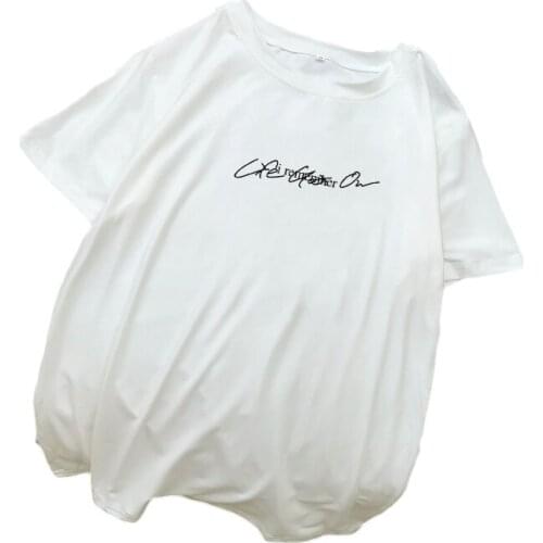 Summer New Tops Loose Casual Korean Bangtan Boys Kpop T Shirts Women Short Sleeve Harajuku Letter Print Tee Shirt Femme Clothing