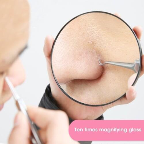 Multi-Size High Magnification Blackhead Magnifying Glass Makeup Mirror Female New Suction Cup Type Multi-Fold Portable Mirror