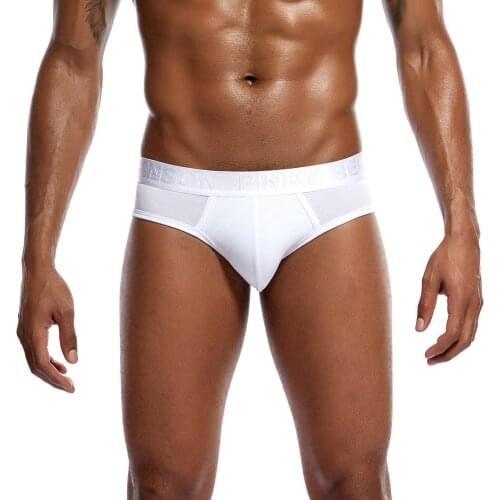 Fashion trend mens underwear U-convex big solid color mens low-waist underwear triangle hot sale shaping low-waist briefs