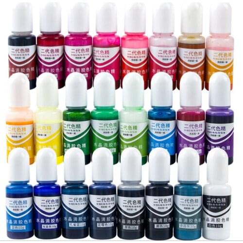 24 Colors Alcohol Ink Diffusion Resin Pigment Kit Liquid Dye Colorant DIY Art For Special Glue Toner Colorant Set