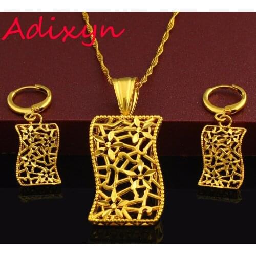 New Arrival Ethiopian Jewelry Set Pendant /Necklace/Earring/Jewelry 24K Gold Color Geometric African/Eritrea Habesha Women