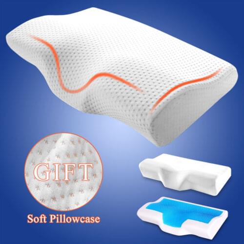 Memory Foam Ортопедическая подушка 50x30cm/60x35cm Slow Rebound Soft Ice-cool Gel Pillow Comfort Relax The Cervical Adult Pillow