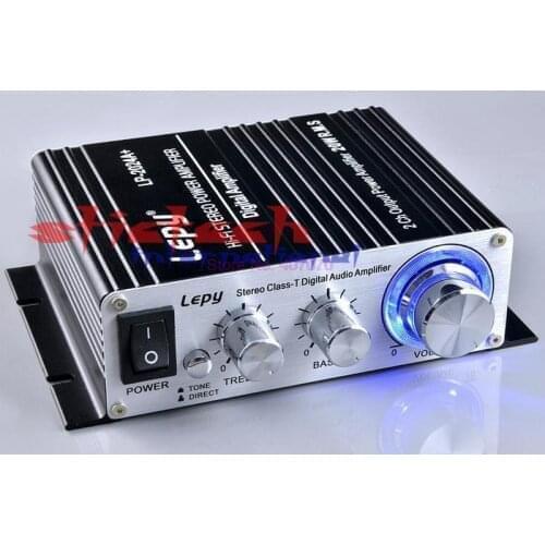 By DHL or Fedex 10 sets Lepy LP-2024A+ Hi-Fi Stereo Class-T Digital Audio Amplifier Portable