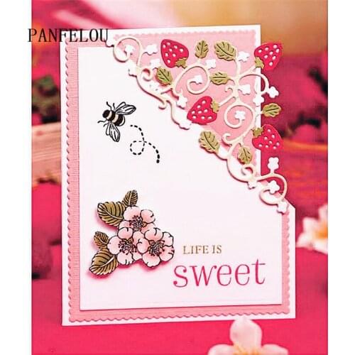 PANFELOU 8x8cm Flowers blank-holder metal craft Carbon Steel Cutter paper die cutting dies Scrapbooking/DIY Embossing cards