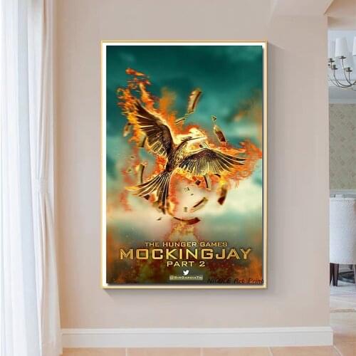 SP121 Silk Cloth Wall Poster Jennifer Lawrence The Hunger Games 1 2 3 Movie Art Home Decoration Gift
