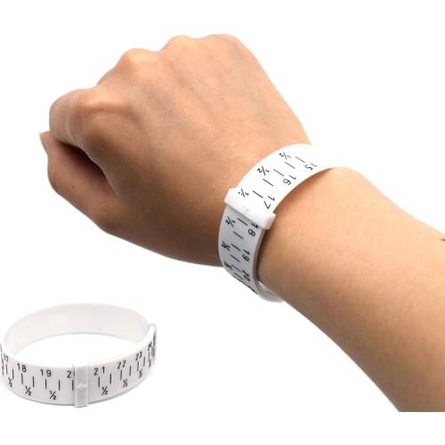 Plastic Bangle Hand Wrist Sizer Gauge Professional Adjustable Sizing Making Tools Jewelry Measures From 15-25cm