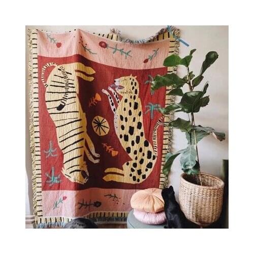 Casual Blankets Carpet Decoration pink panther Carpet Sofa Leisure Carpet Original Single Tapestry Sofa Mat