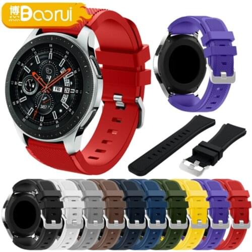BOORUI Amazfit bip GTS strap For Samsung Galaxy watch active 2 gear S3 Frontier/huawei watch gt 2e Silicone 20mm 22mm Watch band