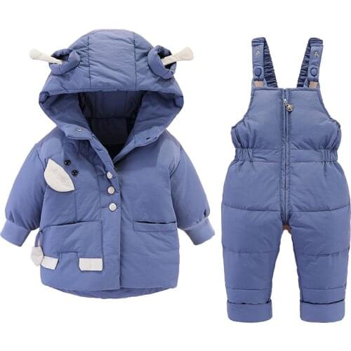 Russian Winter Coat Girl Outerwear Hooded Parkas Boy Warm Jacket Infant Jumpsuit Baby Snowsuit Snow Wear Overalls Clothing Set