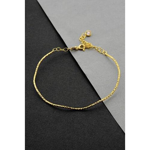 Argentum Concept-Silver Italian Model Pen Gold Plated Bracelet-B083201