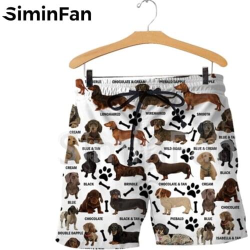Dog Chihuahua Dachshund Mens Casual Board Shorts 3D Print Summer Beach Unisex Harajuku Streetwear Quick Drying Baggys Outwear 1