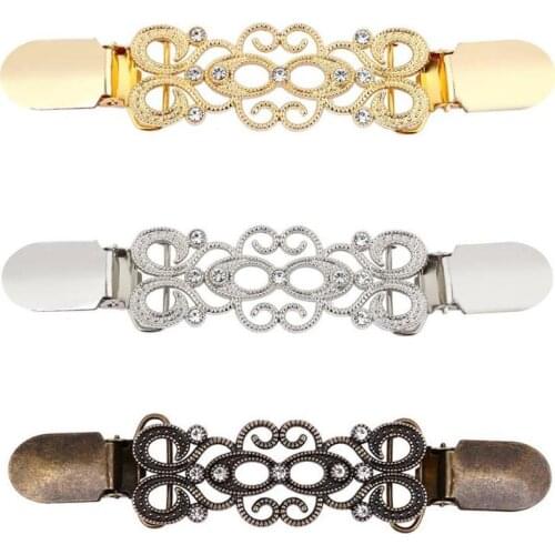 Vintage Alloy Cardigan Clip Women Sweater Blouse Shawl Clips Shirt Pins