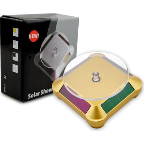 360° Rotating Display Stand Base Rotary Turntable - Solar/Battery Powered, 4 Colors for Choose