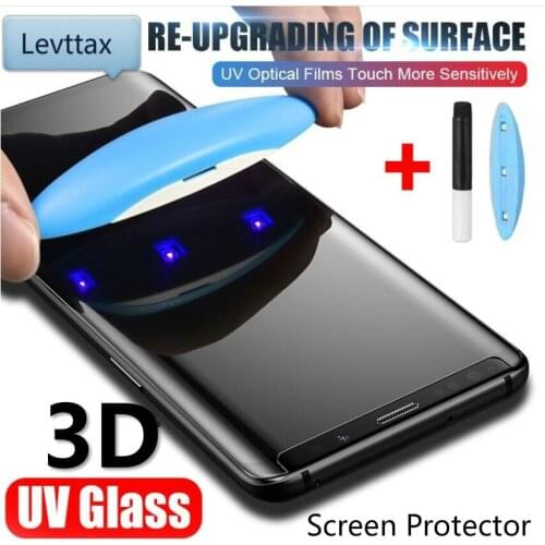 10Pcs 3D Liquid UV Tempered Glass For Samsung Galaxy S10 E S20 S9 Plus S8 Note 10Plus 9 8 Ultra S7 Full Liquid Screen Protector