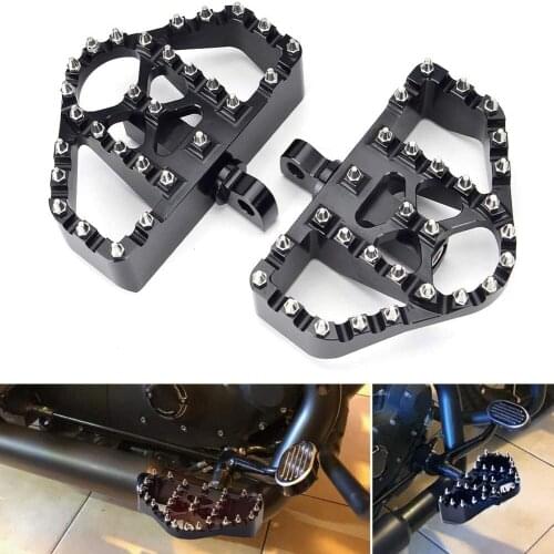 Triangular Wide MX Offroad 360° Roating Male Mount Foot Pegs Footrest Board Suit For Harley