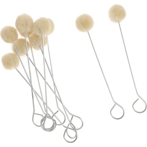 10 Pieces Wool Daubers Ball Brush Leather Dye Tool for Leathercraft DIY Crafts