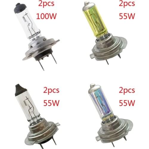 2Pcs H7 55W/100W 12V 3500-4500k Xenon Gas Halogen Headlight White Light Lamp Bulbs Car Lights Exterior Auto Light