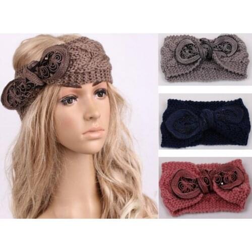 200pcs/lot new fashion winter warm knitted twist headband/rabbit ear headband 10 color for choose