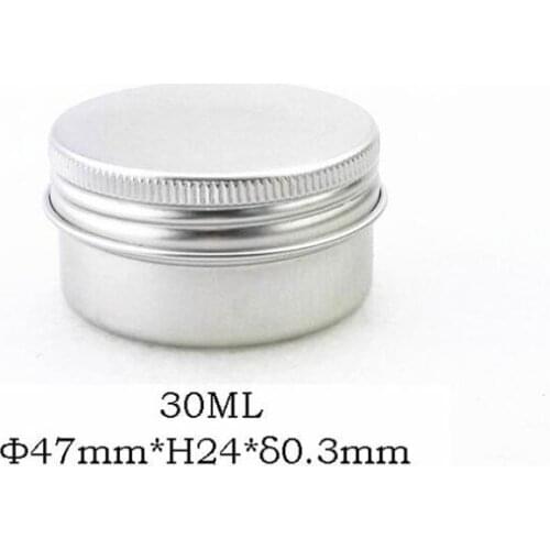 30ml 50pcs/lot Hot Sale Cream Jar Metal Aluminum Round Tin Cans Box Hair Wax Containers Empty Lotion Travel Bottle Young Living