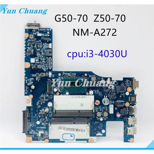 5B20G38593 ACLU1 ACLU2 UMA NM-A272 For Lenovo ideaPad G50-70 Z50-70 Laptop motherboard SR1EN I3-4030U DDR3L Test 100% work