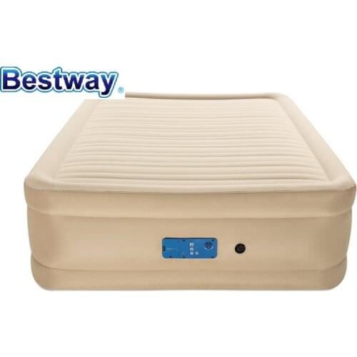 69037 Bestway 203x152x51cm AlwayzAire Comfort Fortech Queen Airbed ​wz Smart Built-in Pump 90x60x31" Cloth-face Air Mat+Backrest