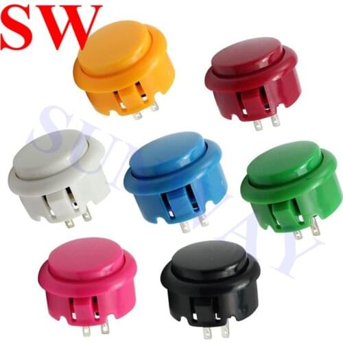 10 pcs factory price arcade button 30/24mm Round Push Button Built-in small micro switch for DIY arcade controller jamma mame