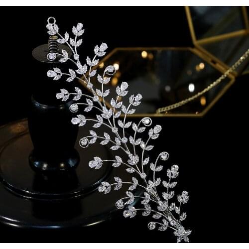 ASNORAHigh-end wedding hair accessories headdress clip elegant flower wedding headdress bride dinner party hair accessories